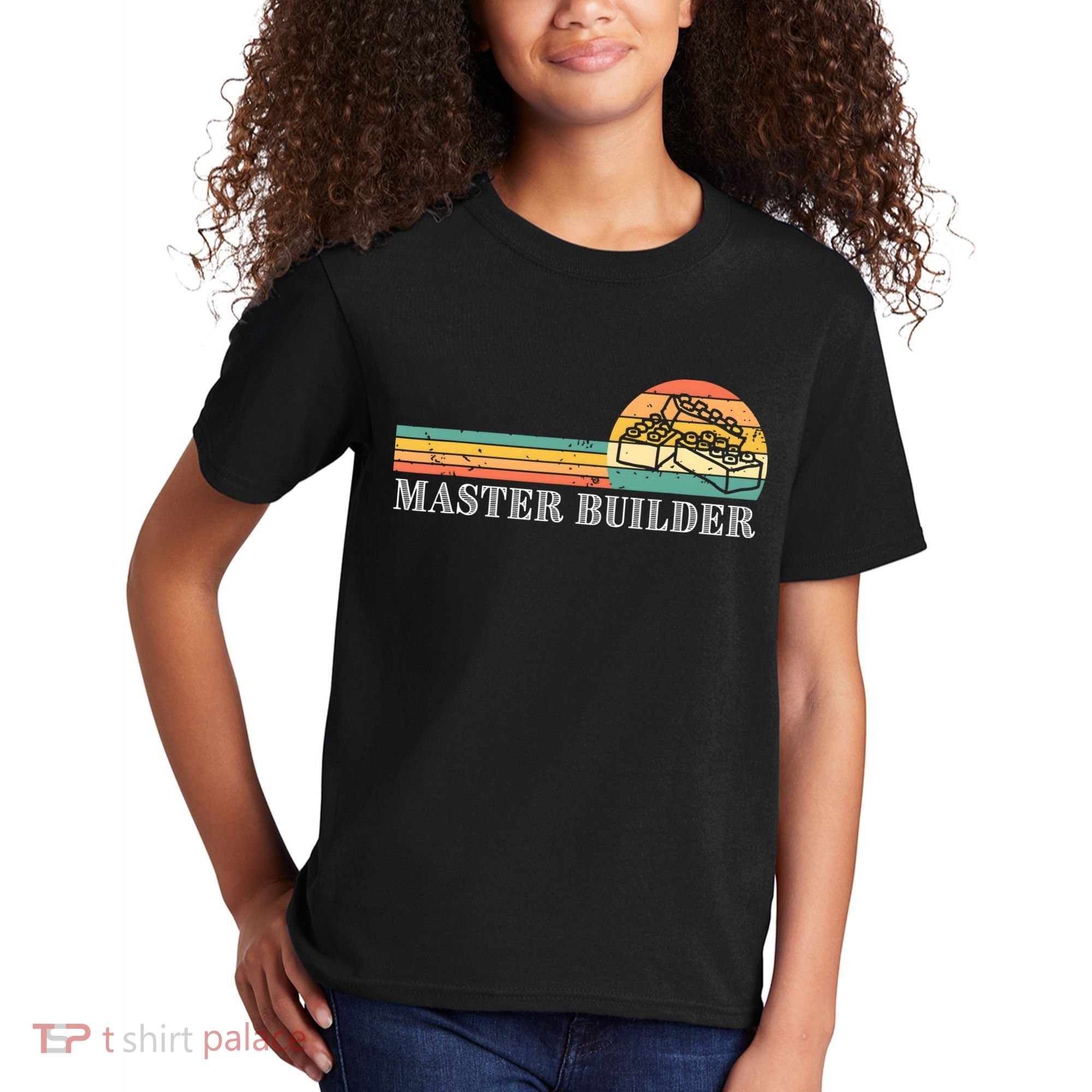 Master Builder Block Building Adults Birthday Gift Kids T-Shirt