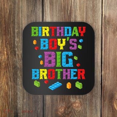 Master Builder Birthday BigBrother Building Blocks Coaster