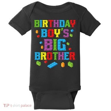 Master Builder Birthday BigBrother Building Blocks Baby Bodysuit