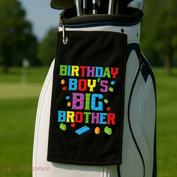 Master Builder Birthday BigBrother Building Blocks Golf Towel