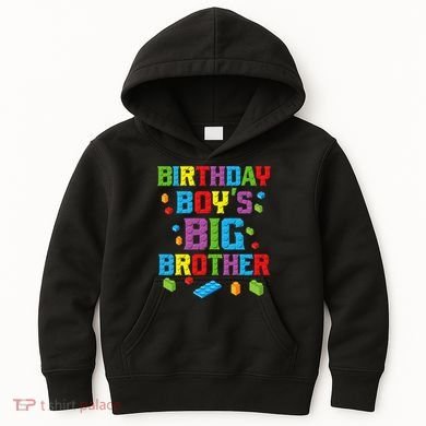 Master Builder Birthday BigBrother Building Blocks Kids Hoodie