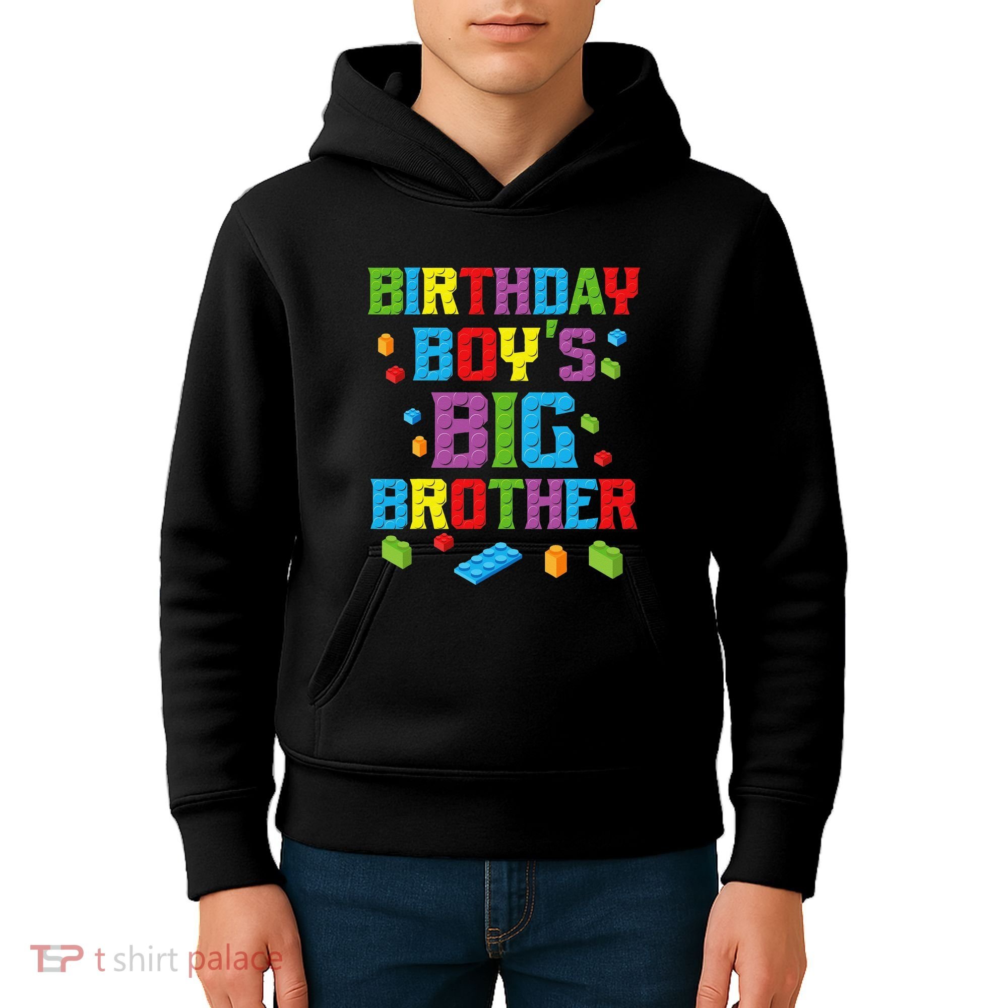 Master Builder Birthday BigBrother Building Blocks Kids Hoodie