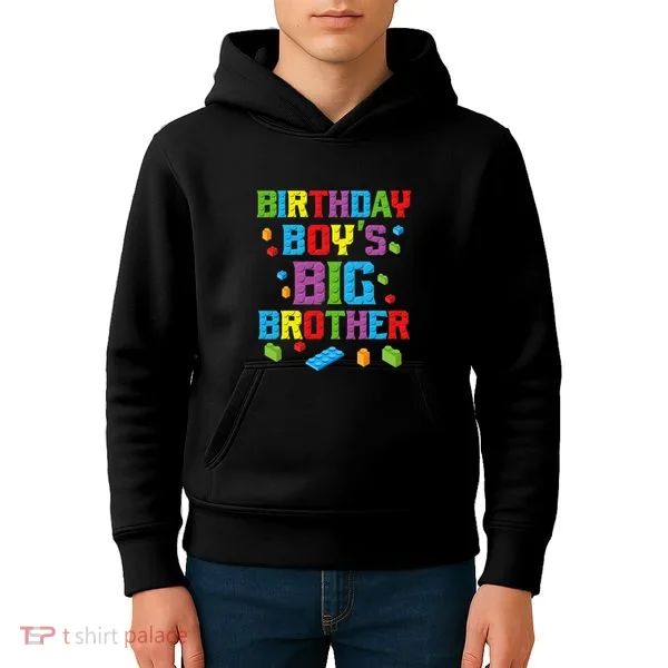Master Builder Birthday BigBrother Building Blocks Kids Hoodie
