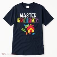 Master Builder Building Blocks Brick Builders Toys Gift Tall T-Shirt thumb 0
