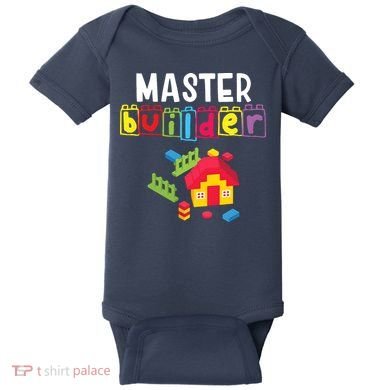 Master Builder Building Blocks Brick Builders Toys Gift Baby Bodysuit