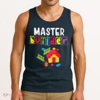 Master Builder Building Blocks Brick Builders Toys Gift Tank Top thumb 3