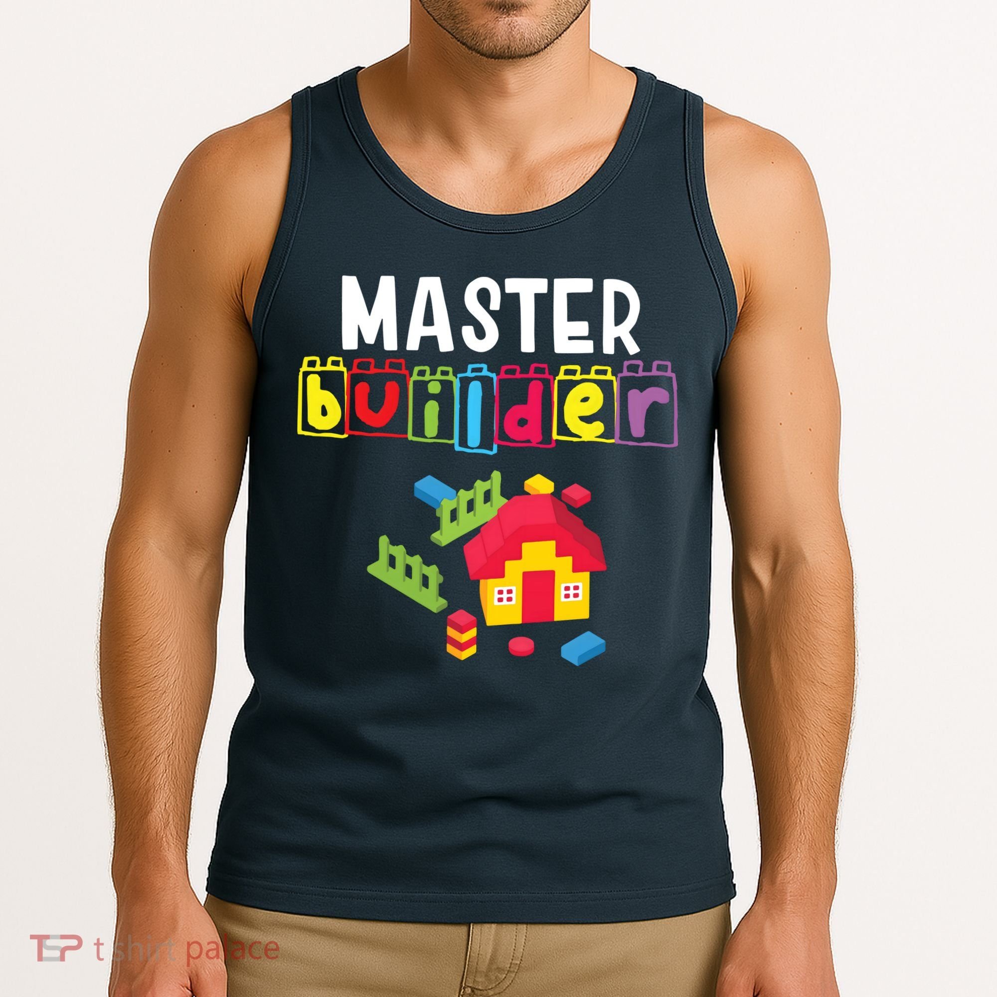 Master Builder Building Blocks Brick Builders Toys Gift Tank Top