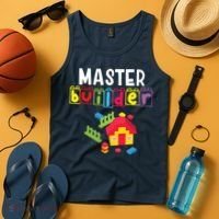 Master Builder Building Blocks Brick Builders Toys Gift Tank Top thumb 4
