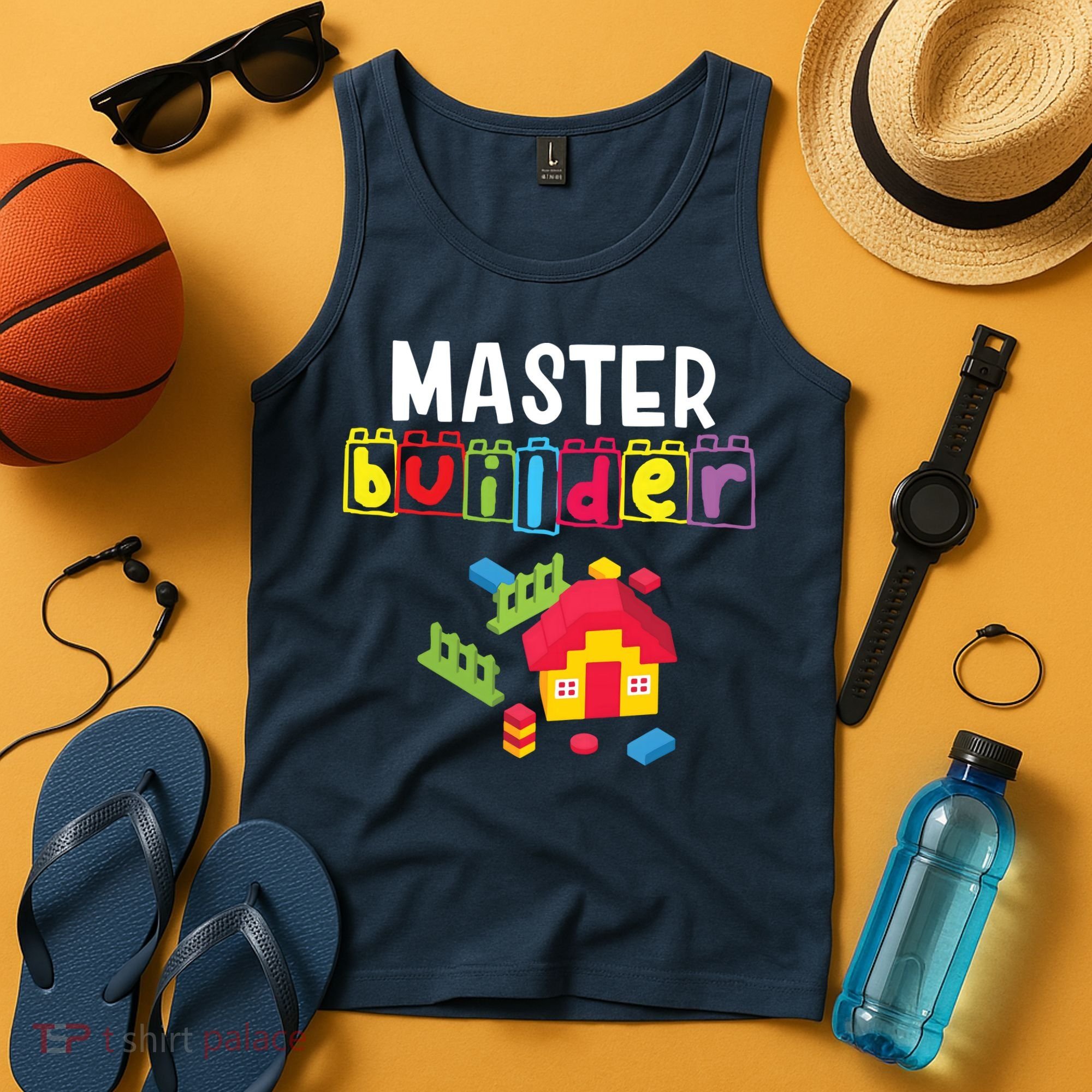 Master Builder Building Blocks Brick Builders Toys Gift Tank Top