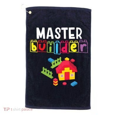 Master Builder Building Blocks Brick Builders Toys Gift Golf Towel