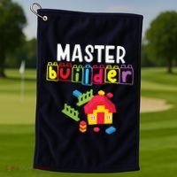 Master Builder Building Blocks Brick Builders Toys Gift Golf Towel thumb 1
