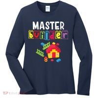 Master Builder Building Blocks Brick Builders Toys Gift Women's Long Sleeve Shirt thumb 0