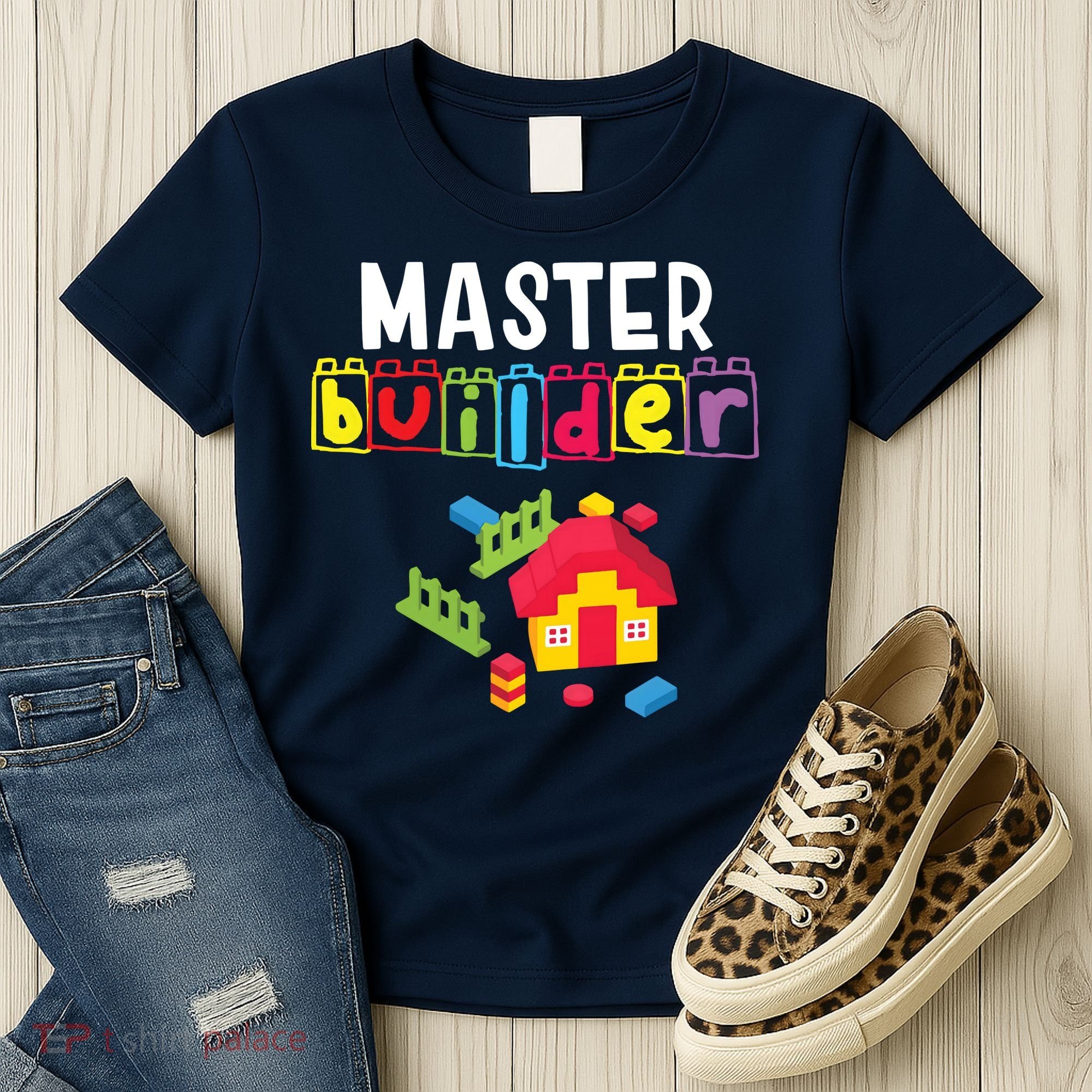 Master Builder Building Blocks Brick Builders Toys Gift Women's T-Shirt