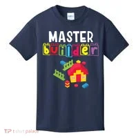 Master Builder Building Blocks Brick Builders Toys Gift Kids T-Shirt thumb 0