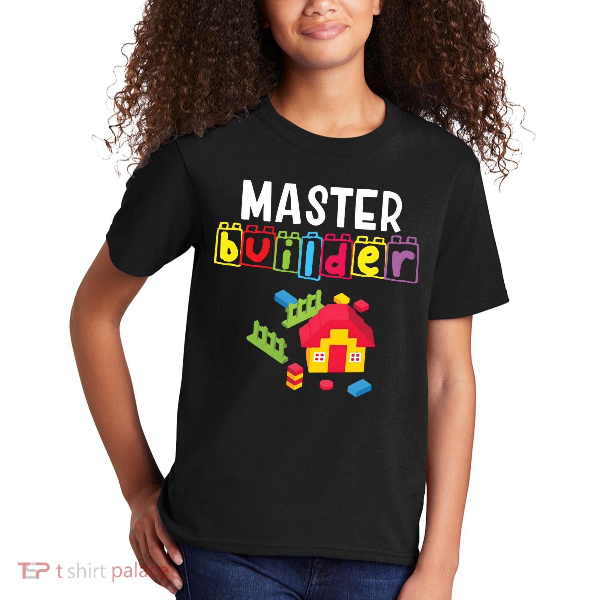 Master Builder Building Blocks Brick Builders Toys Gift Kids T-Shirt