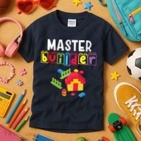 Master Builder Building Blocks Brick Builders Toys Gift Kids T-Shirt thumb 3