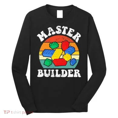 Master Builder Building Blocks Brick Toy Master Builder Long Sleeve Shirt