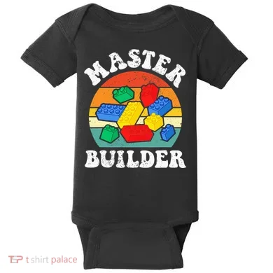 Master Builder Building Blocks Brick Toy Master Builder Baby Bodysuit