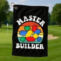 Master Builder Building Blocks Brick Toy Master Builder Golf Towel thumb 1