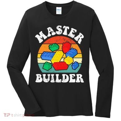 Master Builder Building Blocks Brick Toy Master Builder Women's Long Sleeve Shirt