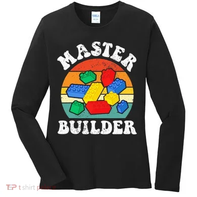 Master Builder Building Blocks Brick Toy Master Builder Women's Long Sleeve Shirt