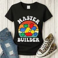 Master Builder Building Blocks Brick Toy Master Builder Women's T-Shirt thumb 3