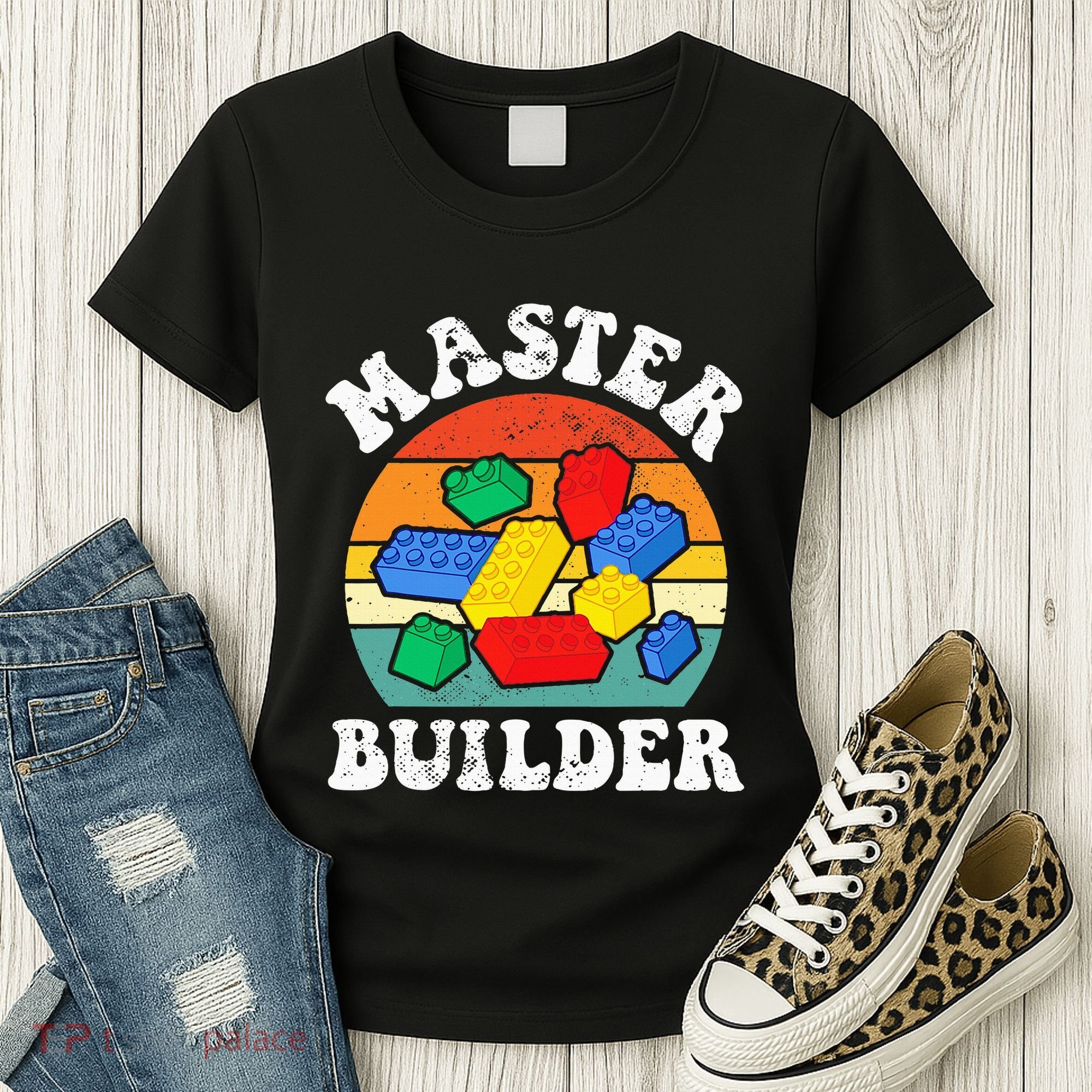 Master Builder Building Blocks Brick Toy Master Builder Women's T-Shirt