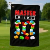 Master Builder Blocks Brick Funny Toys Golf Towel thumb 1