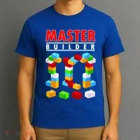 Master Builder Blocks Brick Funny Toys T-Shirt thumb 3
