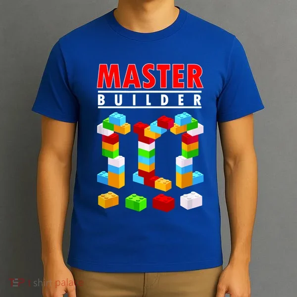 Master Builder Blocks Brick Funny Toys T-Shirt