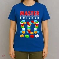Master Builder Blocks Brick Funny Toys T-Shirt thumb 4