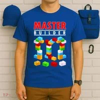 Master Builder Blocks Brick Funny Toys T-Shirt thumb 6