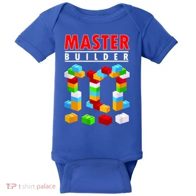 Master Builder Blocks Brick Funny Toys Baby Bodysuit