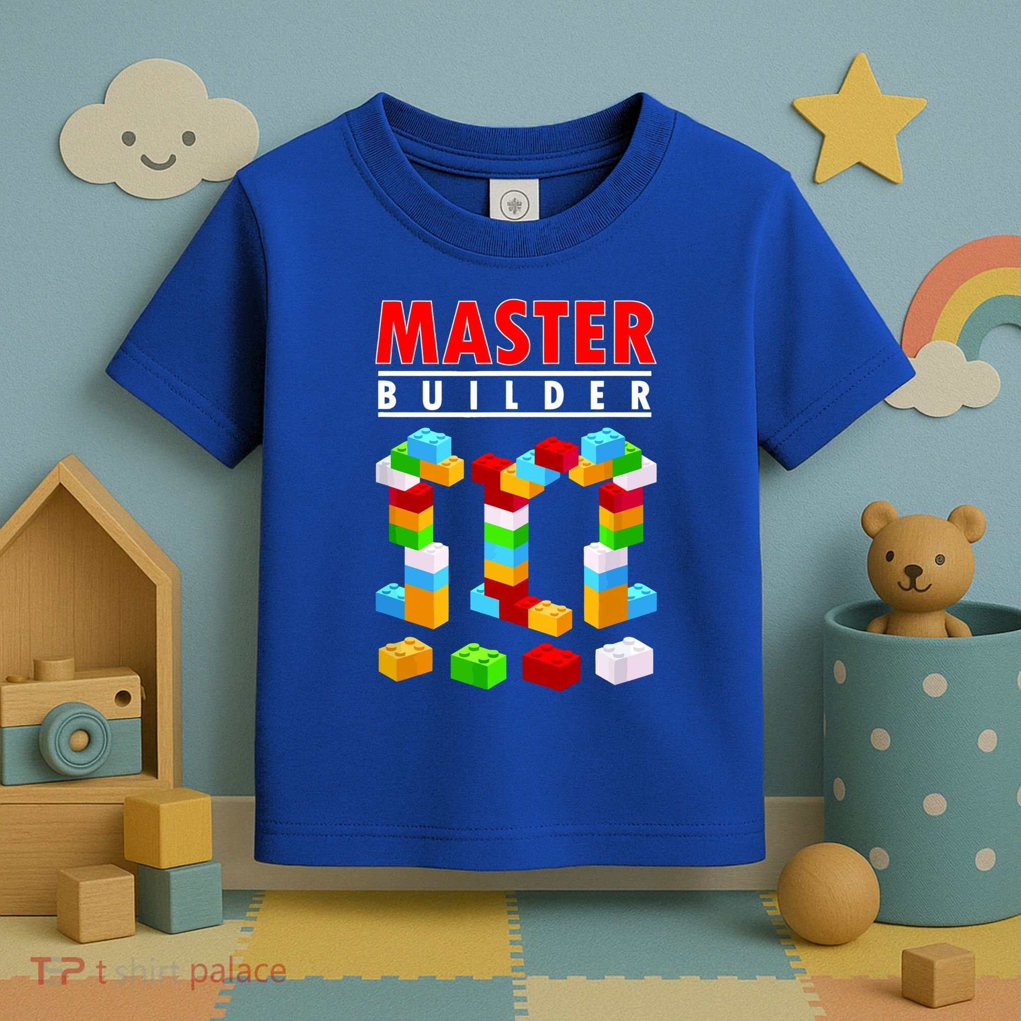 Master Builder Blocks Brick Funny Toys Toddler T-Shirt