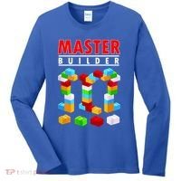 Master Builder Blocks Brick Funny Toys Women's Long Sleeve Shirt thumb 0
