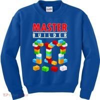 Master Builder Blocks Brick Funny Toys Kids Sweatshirt thumb 0