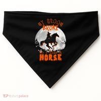 My Broom Broke So Now I Ride A Horse USA-Made Doggie Bandana thumb 0