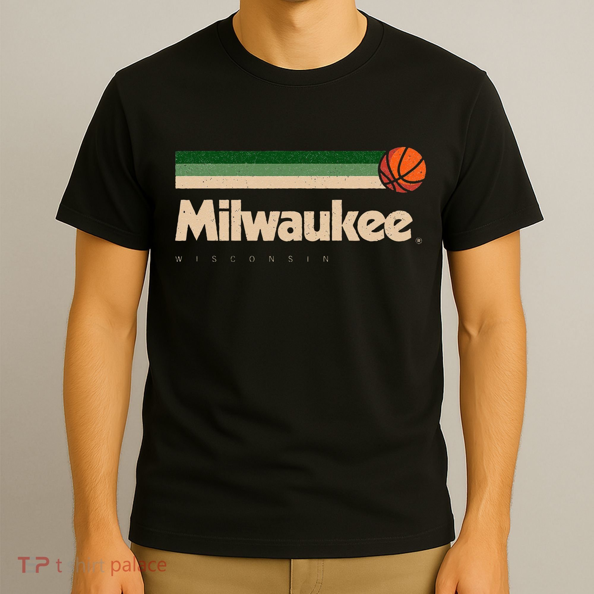 Milwaukee Basketball BBall City Wisconsin Retro Milwaukee T-Shirt