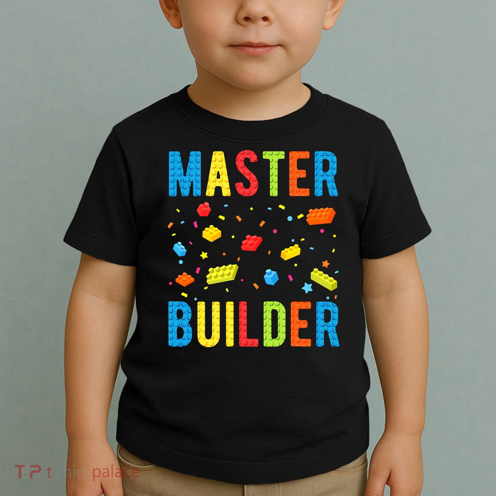 Master Builder Building Blocks Brick Builder Toddler T-Shirt