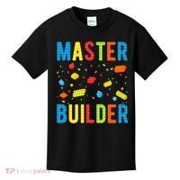 Master Builder Building Blocks Brick Builder Kids T-Shirt thumb 0