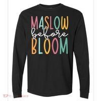 Maslow Before Bloom SPED Teacher School Psychologist Psych Comfort Colors Heavyweight Long Sleeve T-Shirt thumb 0