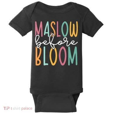 Maslow Before Bloom SPED Teacher School Psychologist Psych Baby Bodysuit