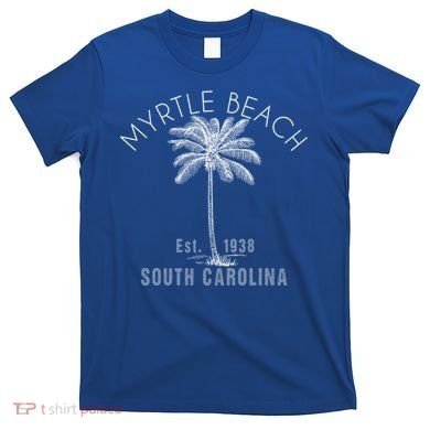 Myrtle Beach Beach Design / Palm Tree Illustration Gift Cool Gift T-Shirt