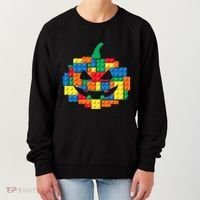 Master Builder Building Blocks Pumpkin Halloween Women's Sweatshirt thumb 0