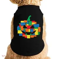 Master Builder Building Blocks Pumpkin Halloween Doggie Tank thumb 0