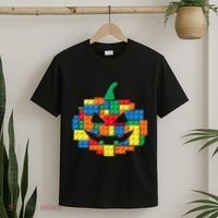 Master Builder Building Blocks Pumpkin Halloween T-Shirt thumb 2
