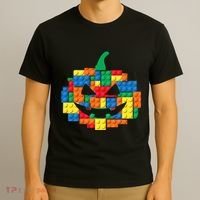 Master Builder Building Blocks Pumpkin Halloween T-Shirt thumb 3