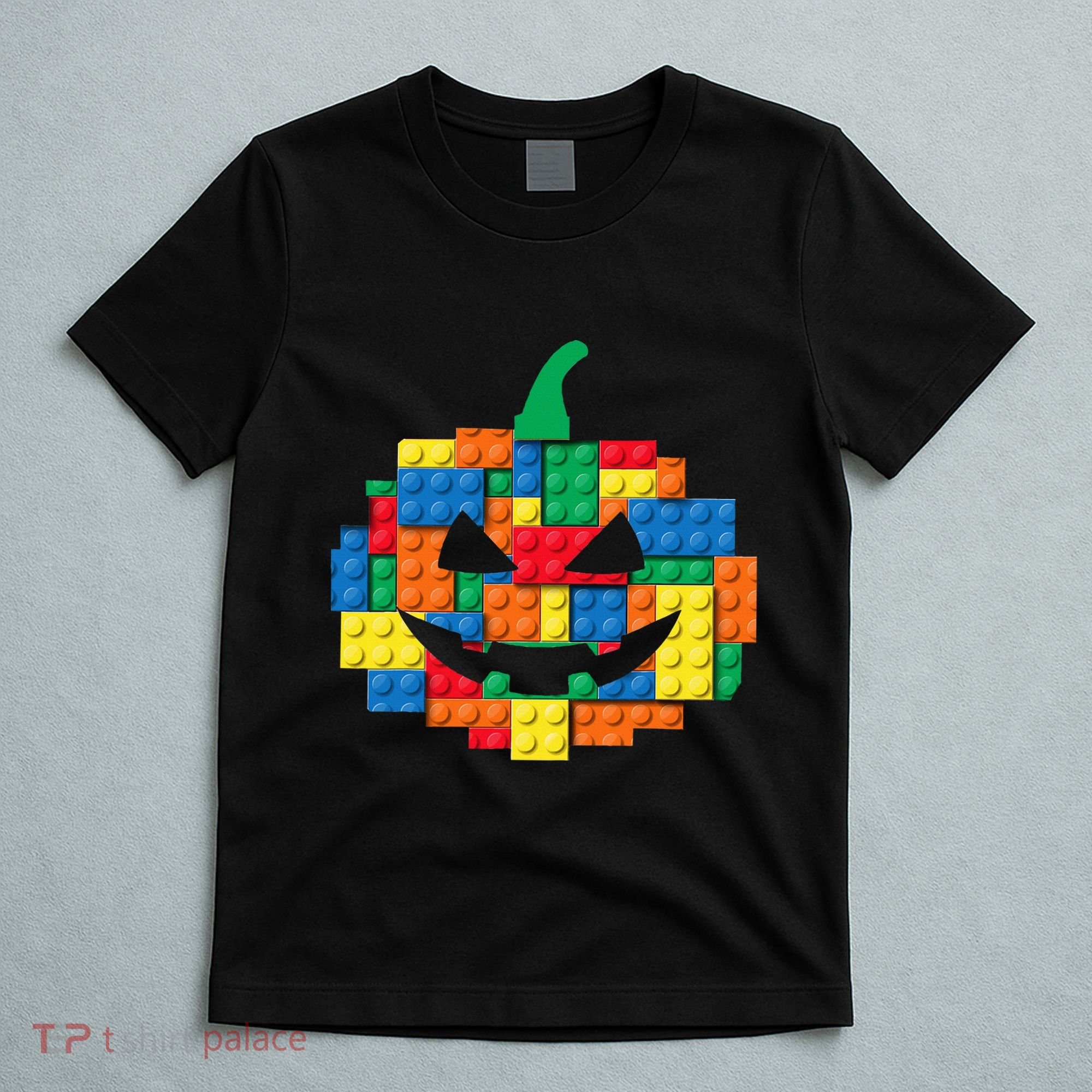 Master Builder Building Blocks Pumpkin Halloween T-Shirt