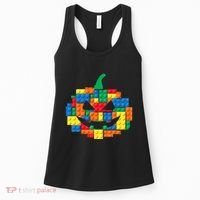 Master Builder Building Blocks Pumpkin Halloween Women's Tank Top thumb 0