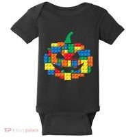 Master Builder Building Blocks Pumpkin Halloween Baby Bodysuit thumb 0